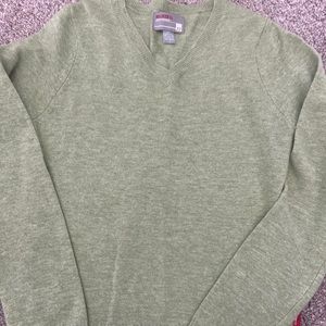 Hollister size small green v neck sweater.